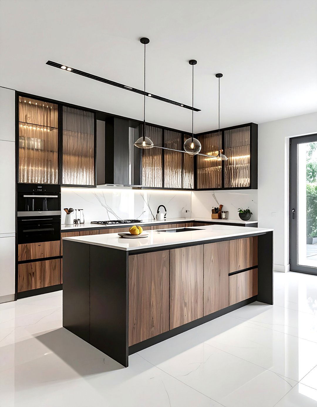 Reeded glass cabinets - 30 trending kitchen ideas