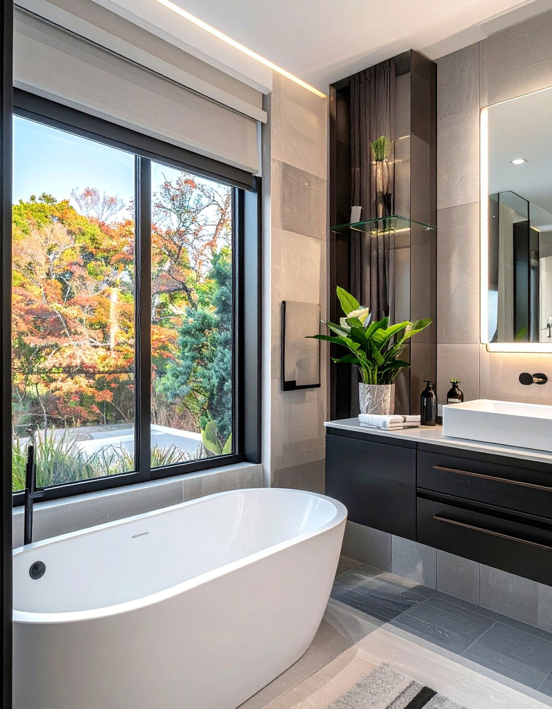 Reeded glass window film - 30 bathroom window film ideas