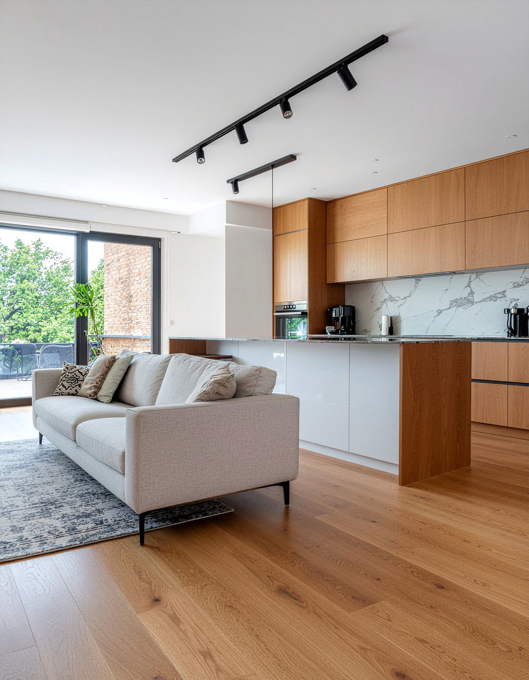 Reeded wood cabinetry - 30 living room millwork ideas