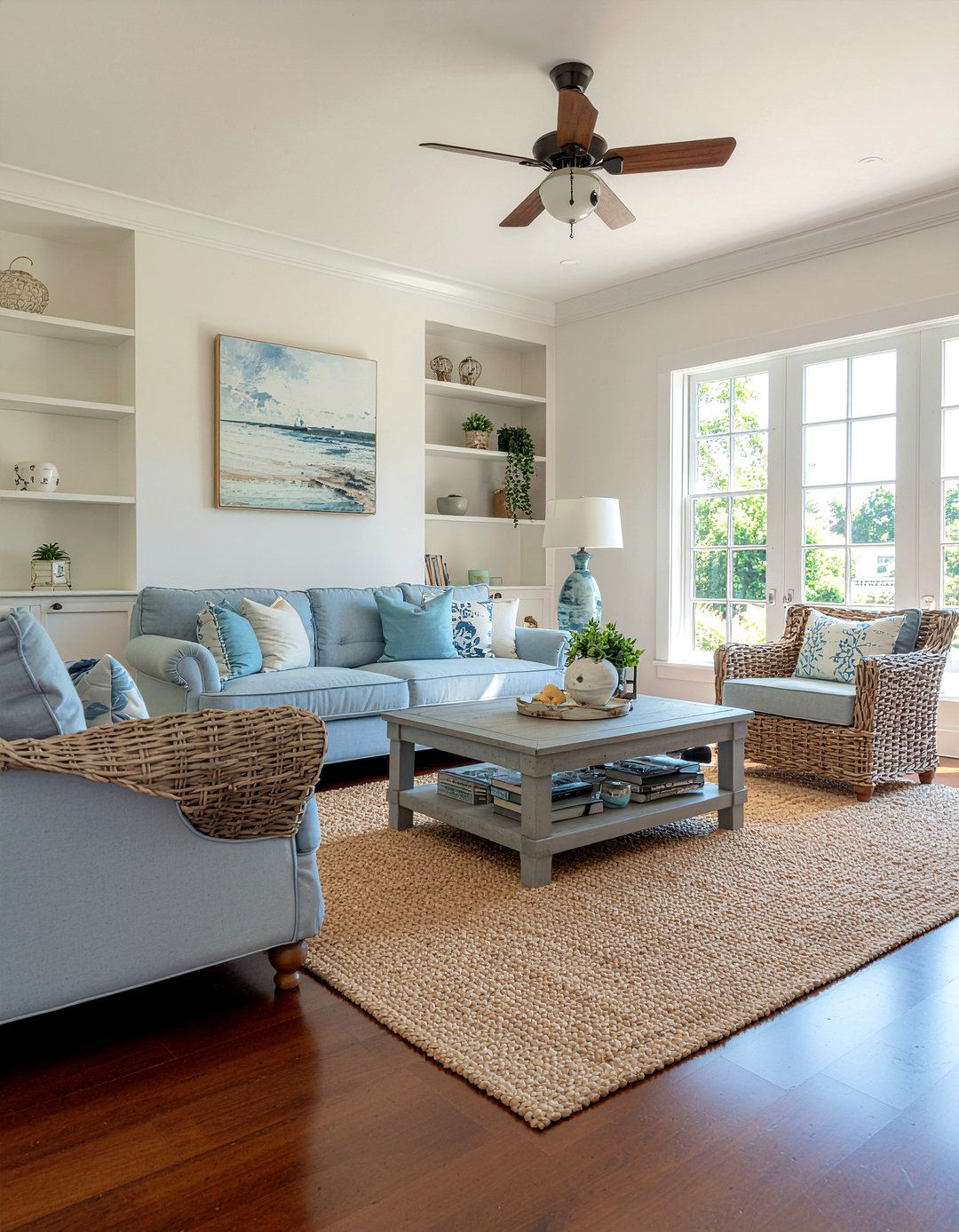 Reese Witherspoon coastal living room - 30 celebrity living room ideas