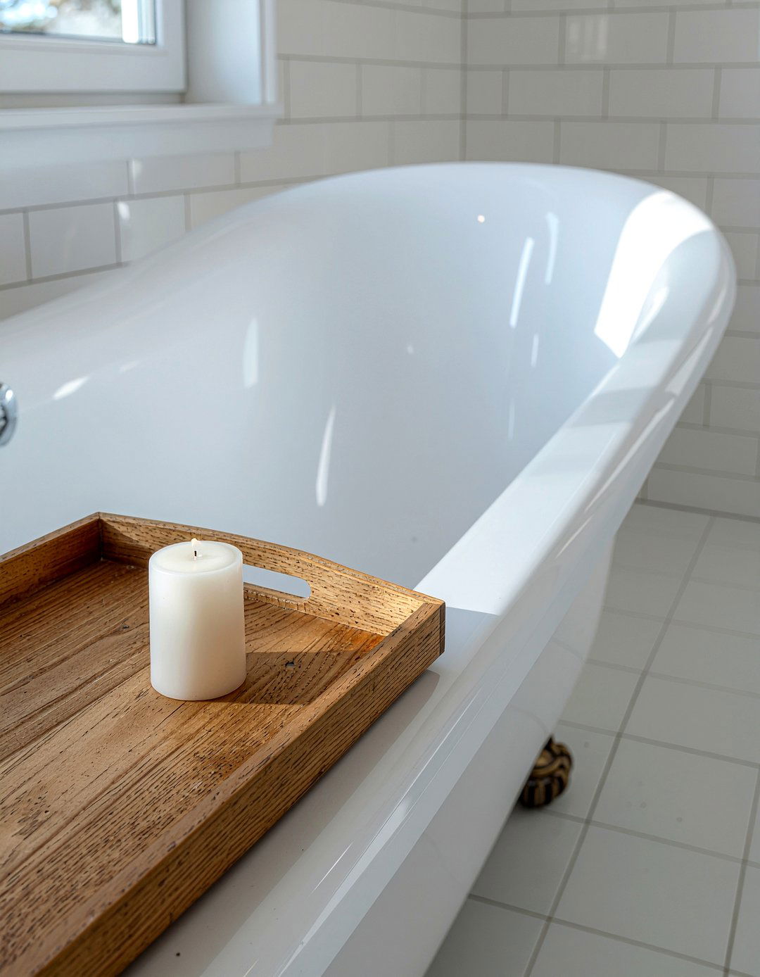 Refinished white bathtub tile - 30 partial bathroom remodel ideas