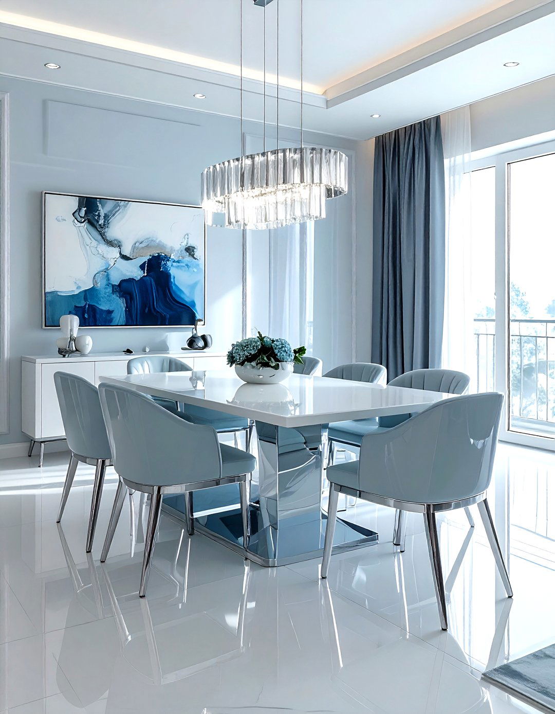 Reflective Furniture - 30 dining room natural lighting ideas