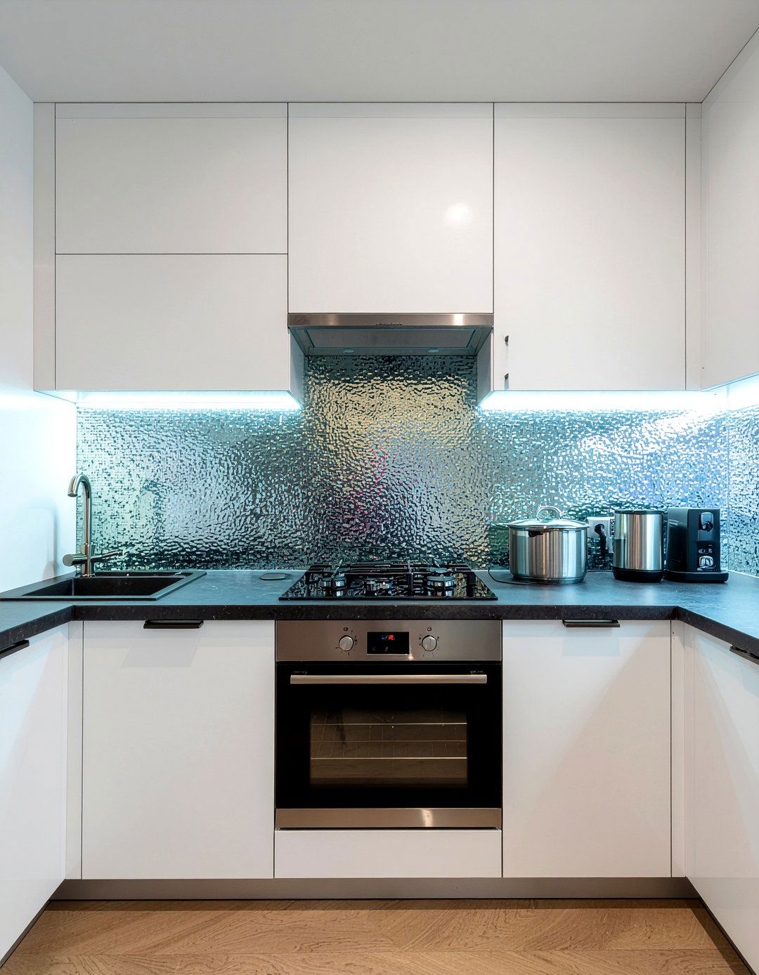 Reflective Tile Backsplash - 30 light-filled kitchen ideas