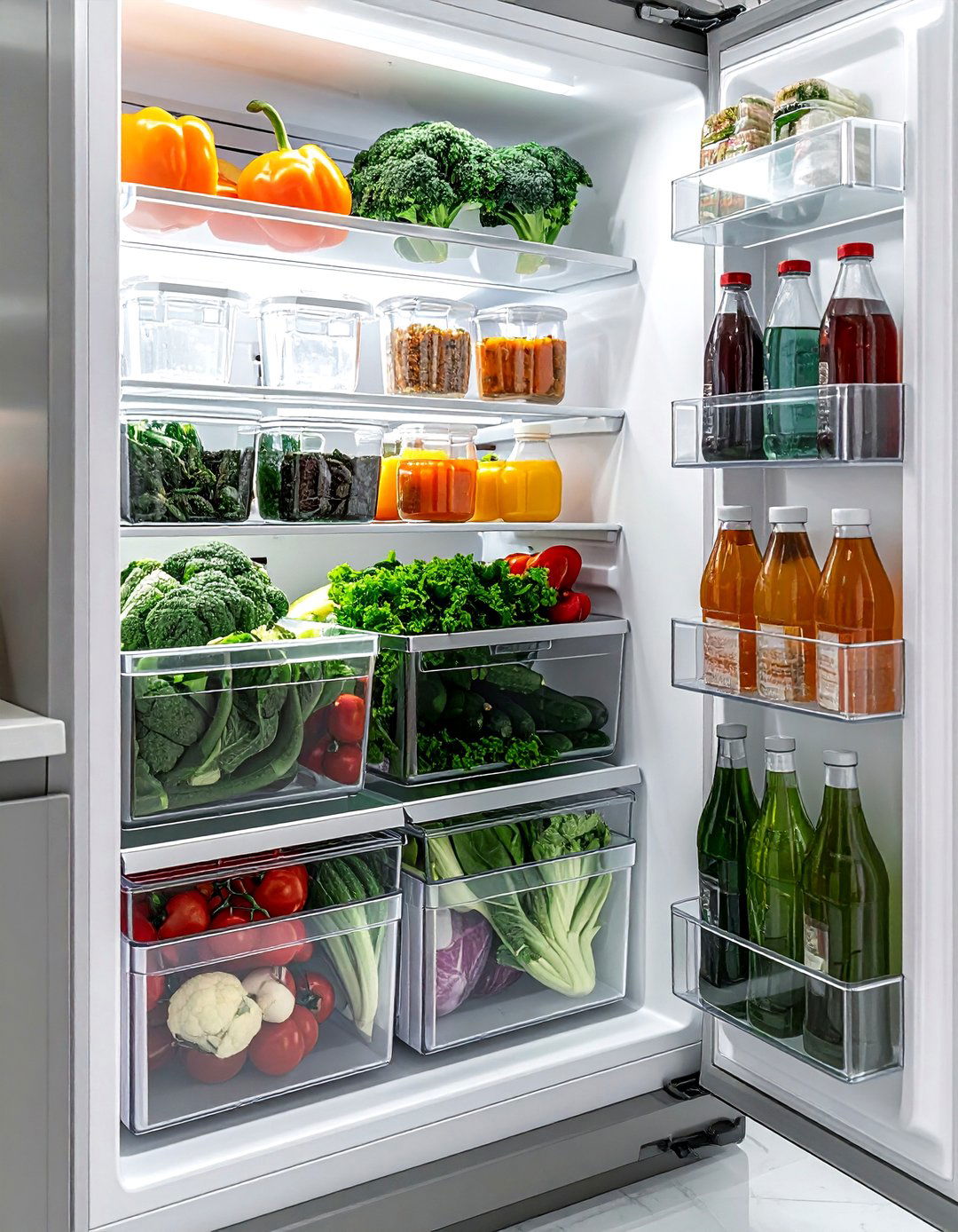 Refrigerator Clear Containers - 30 storage box ideas