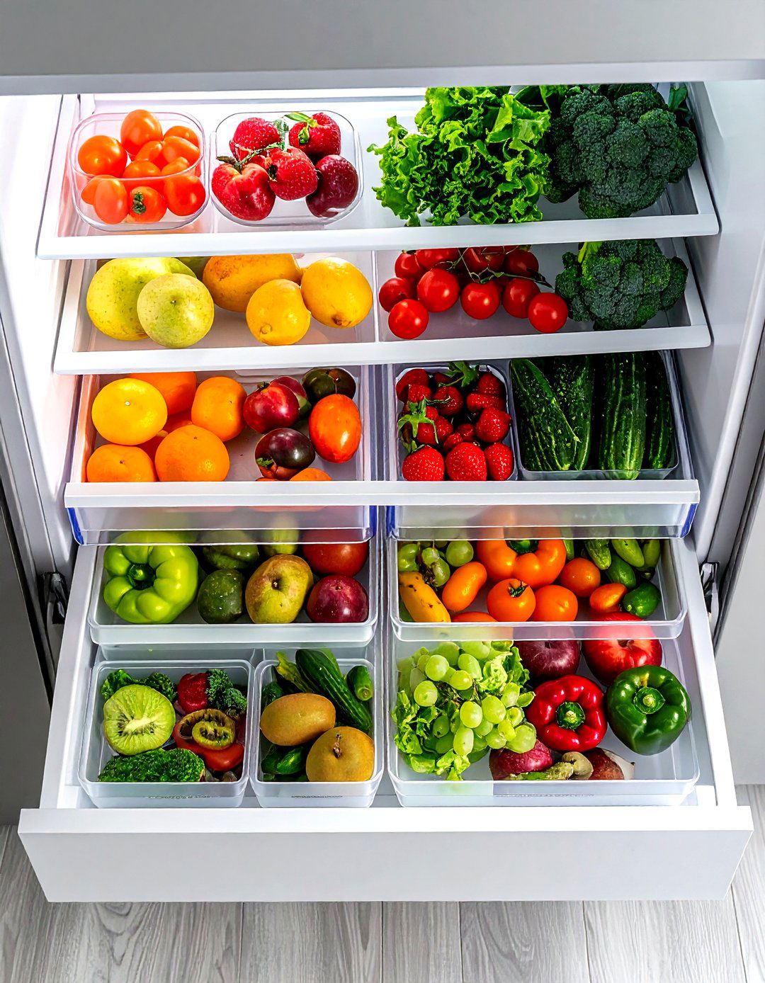 Refrigerator Drawer Liners - 30 kitchen organization hacks