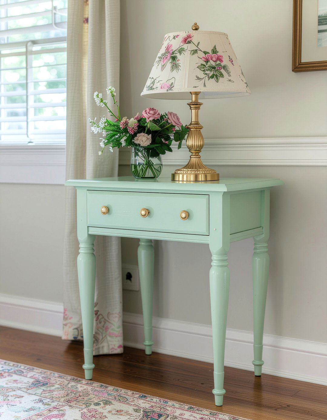 Refurbished Side Table - 30 DIY living room decor ideas