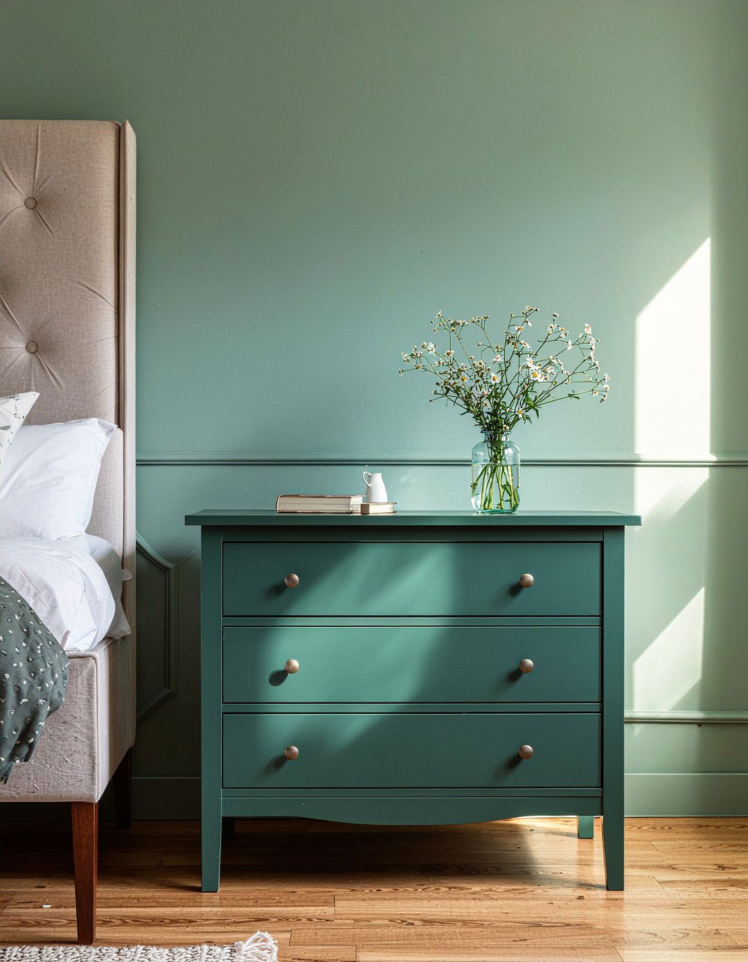 Refurbished Vintage Dresser - 30 cheap bedroom furniture ideas