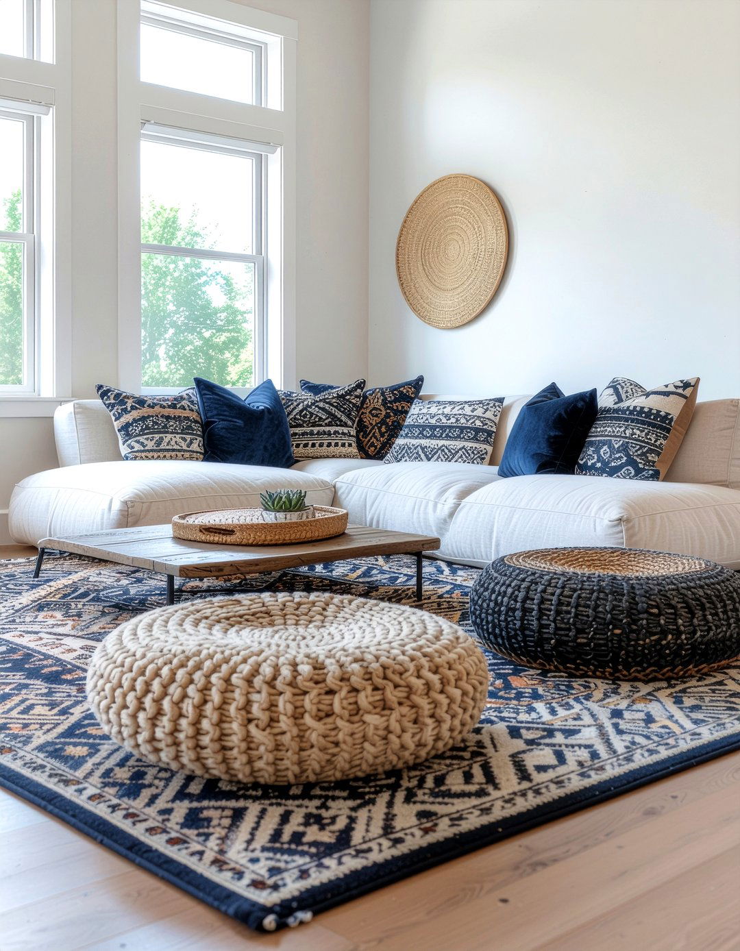 Relaxed Floor Cushion Seating Area - 30 eclectic home decor ideas