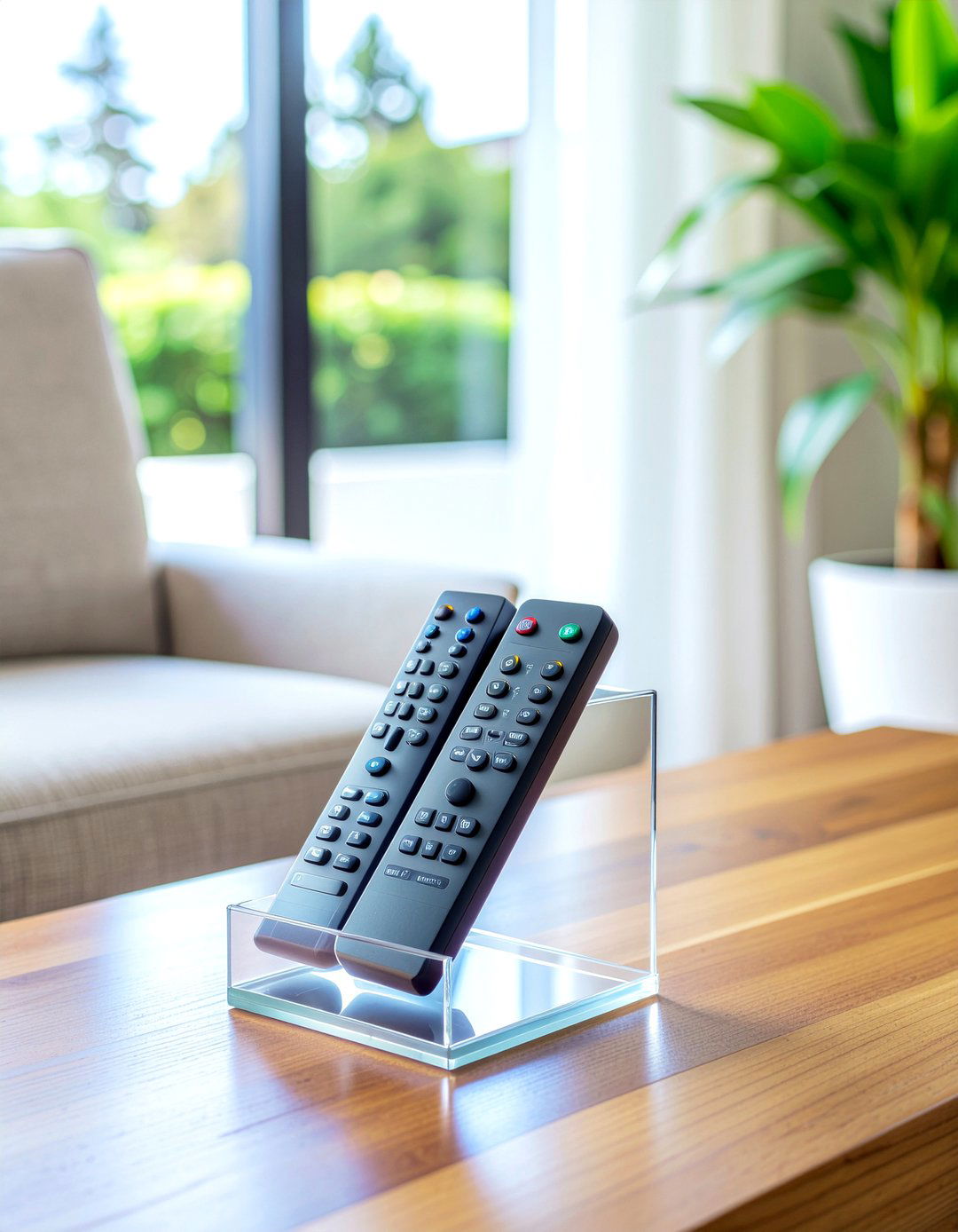 Remote Holder - 30 command strip living room ideas