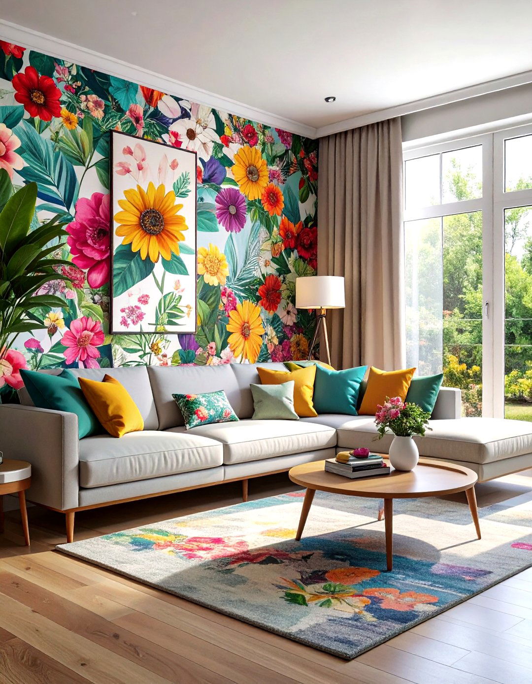 Removable Floral Wallpaper - 30 living room floral wallpapers