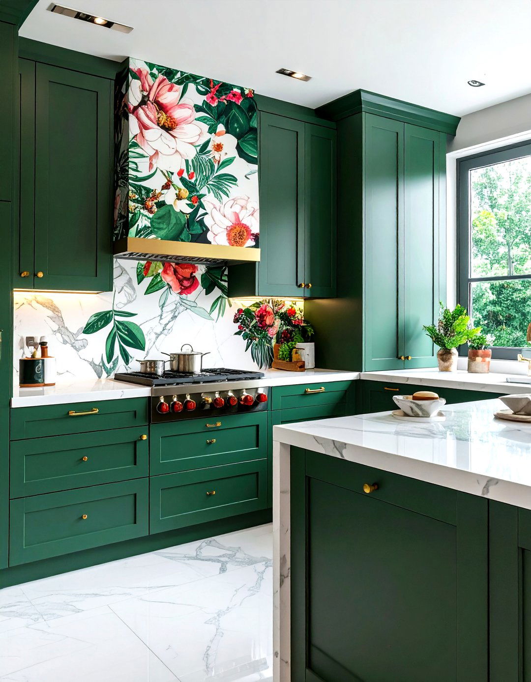 Removable Wallpaper Backsplash - 30 DIY kitchen backsplash ideas