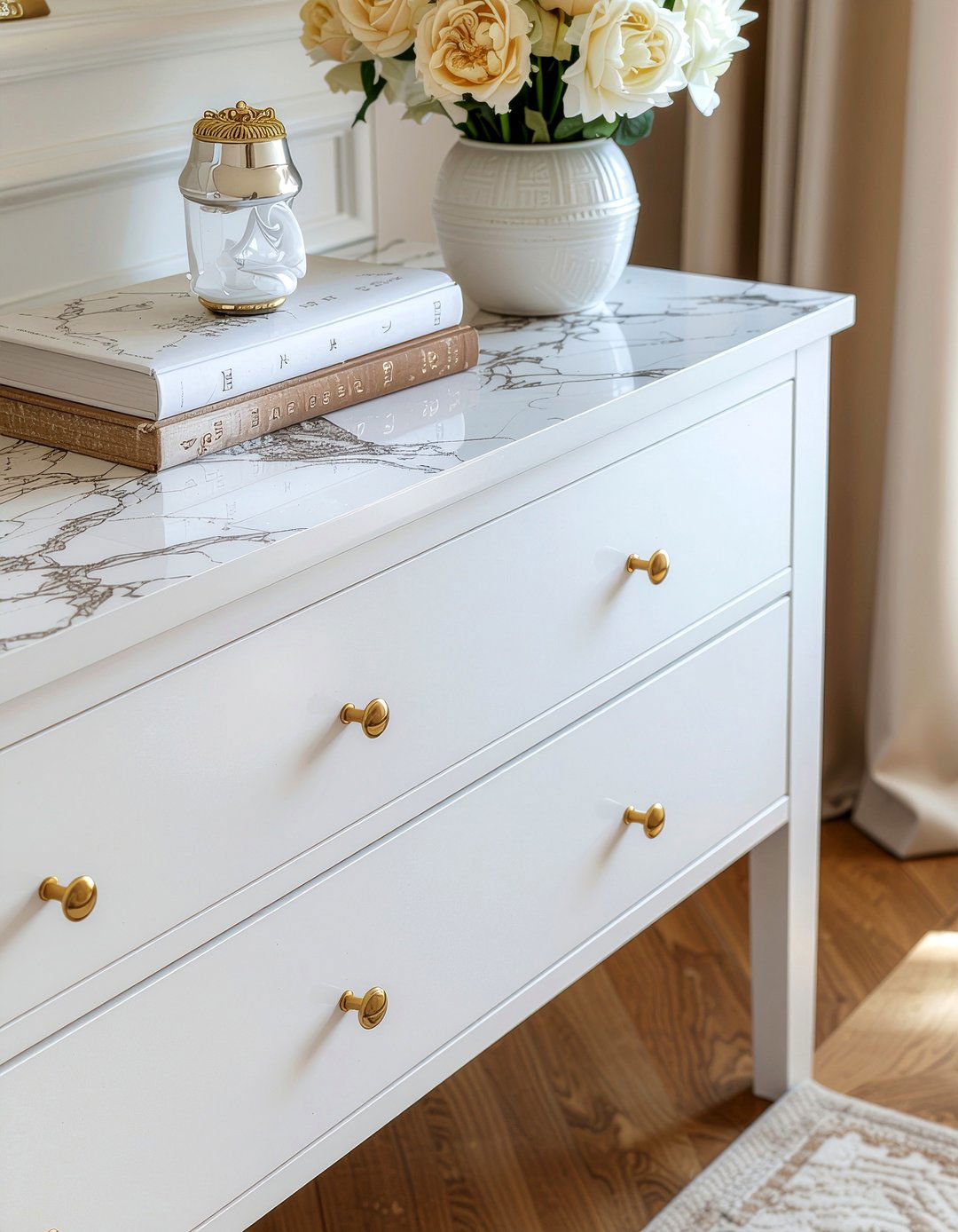 Removable contact paper furniture - 30 renter bedroom ideas