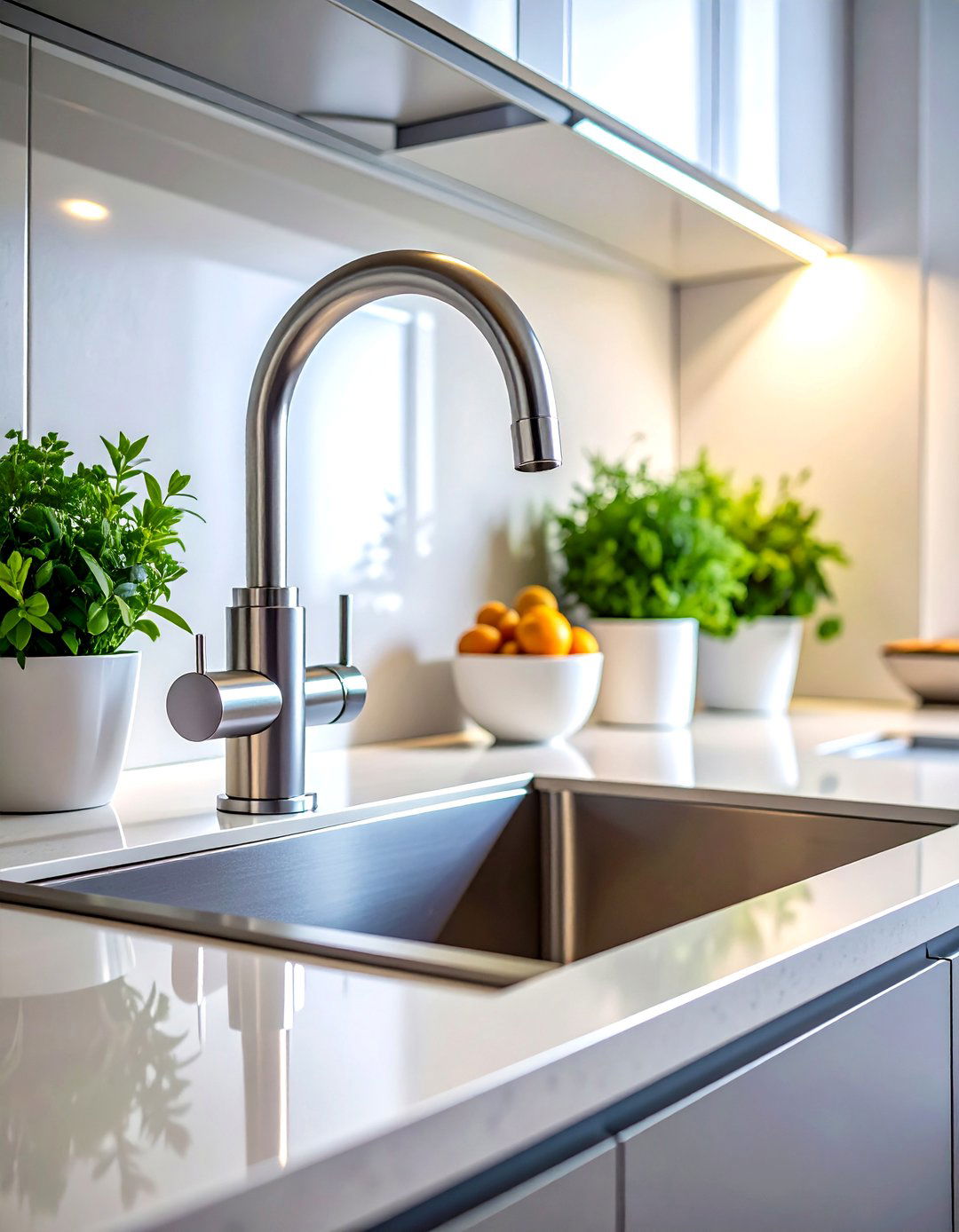 Replace Kitchen Faucet - 30 weekend kitchen project ideas