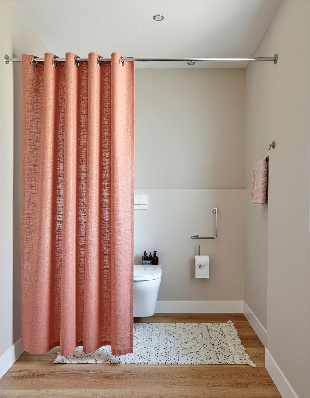 Replace shower curtain - 30 low cost bathroom makeover ideas