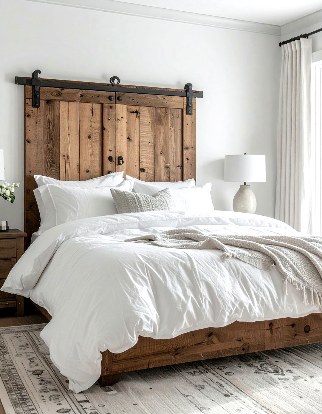 Repurposed Door Headboard - 30 upcycled decor ideas