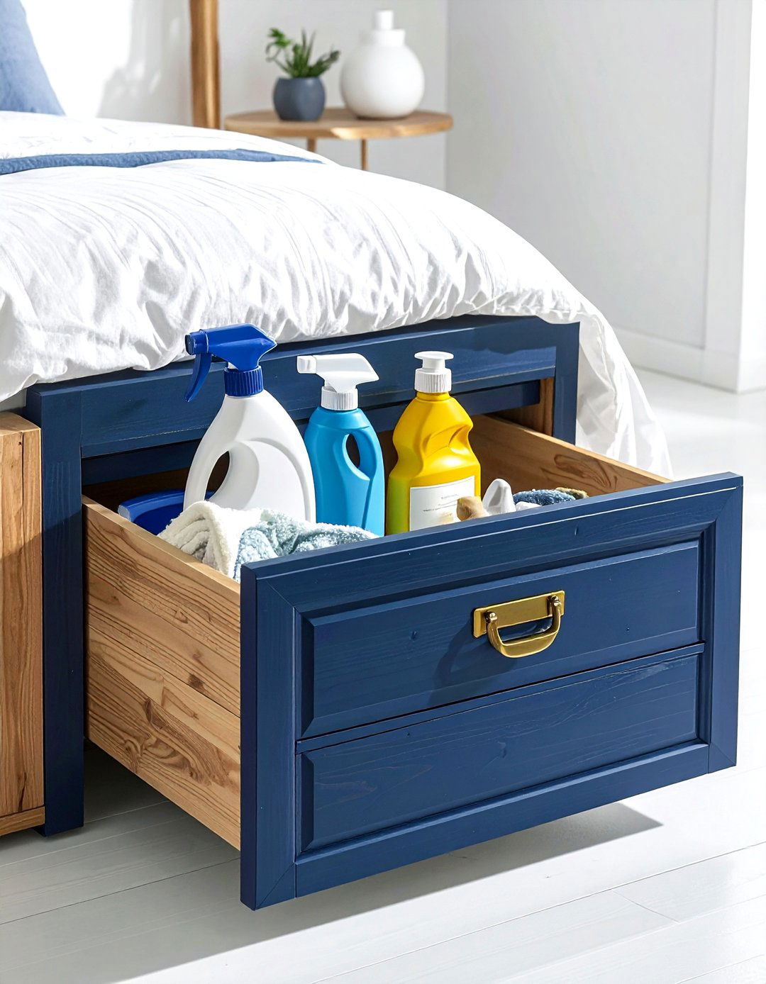 Repurposed Dresser Drawer - 30 bathroom under bed storage ideas