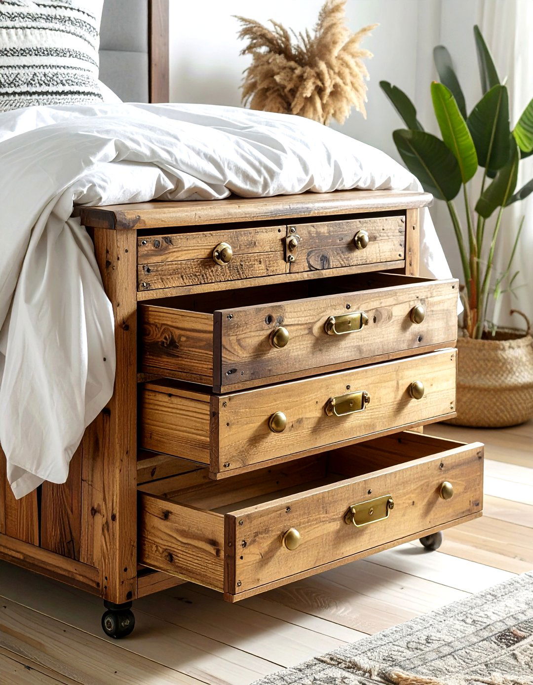 Repurposed Dresser Drawers - 30 living room under bed storage ideas