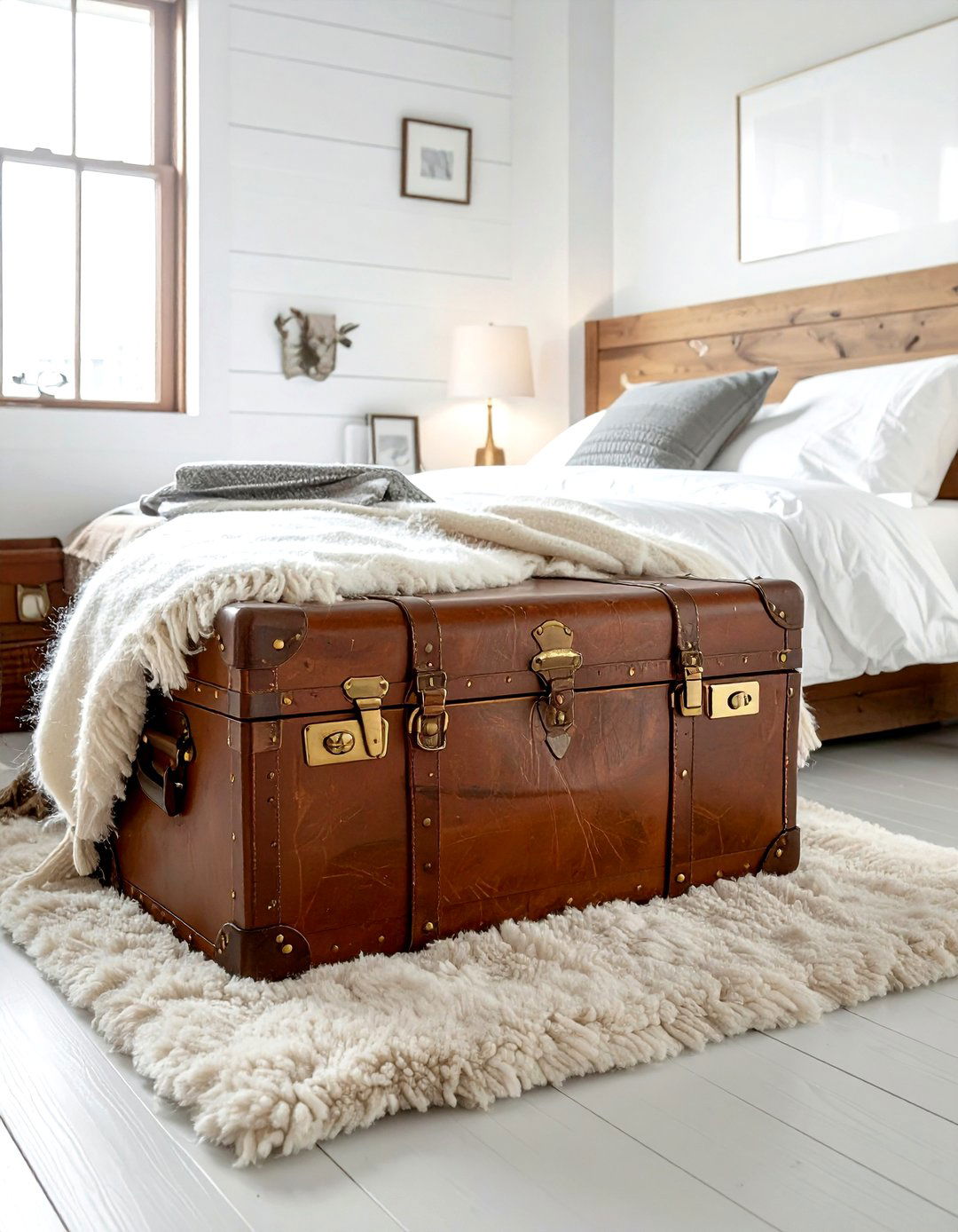 Repurposed Trunk Storage - 30 thrifted bedroom ideas