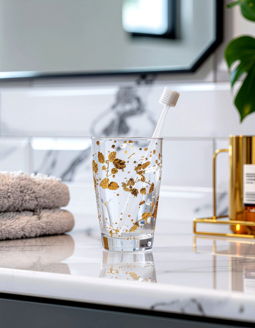 Resin tooth brush holder - 30 bathroom handmade ideas