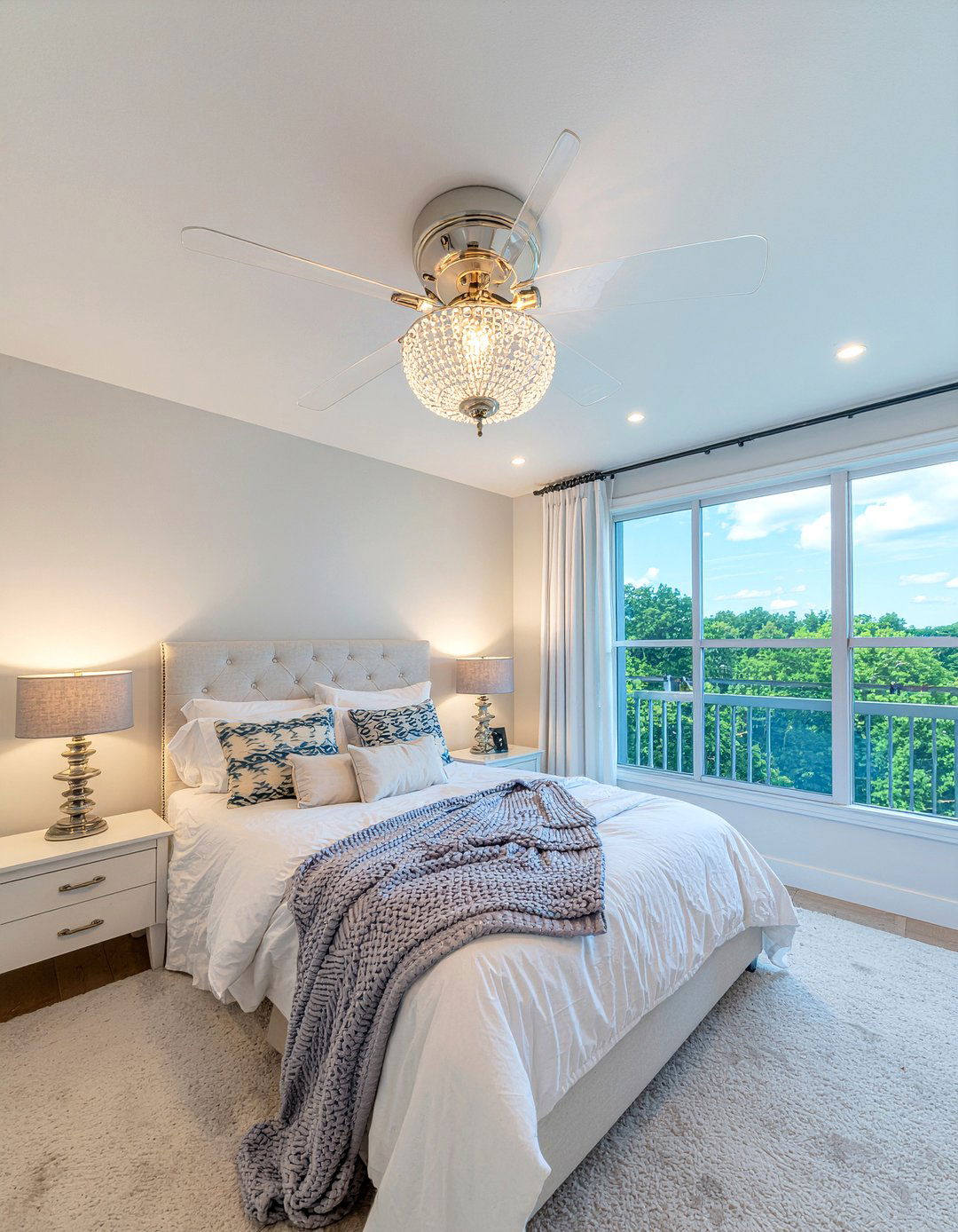 Retractable Blade Ceiling Fan - 30 bedroom fans