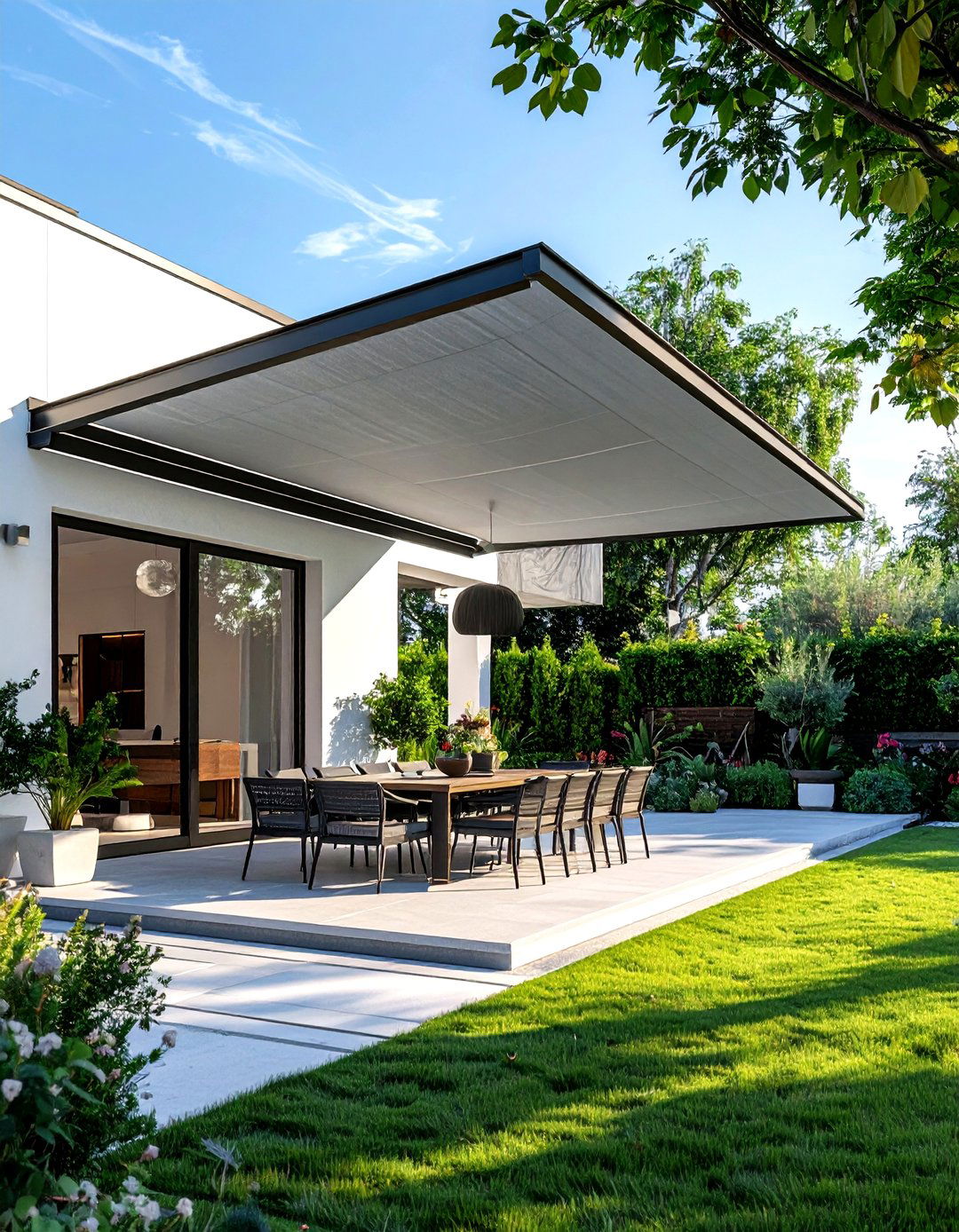 Retractable Patio Shade - 30 outdoor decor ideas
