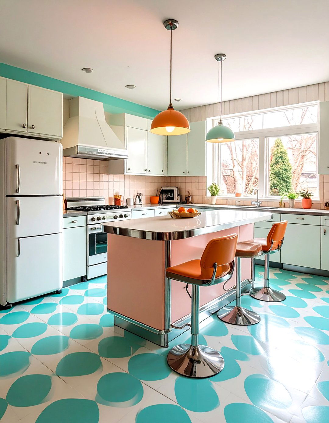 Retro Linoleum Kitchen - 30 linoleum floor kitchen ideas