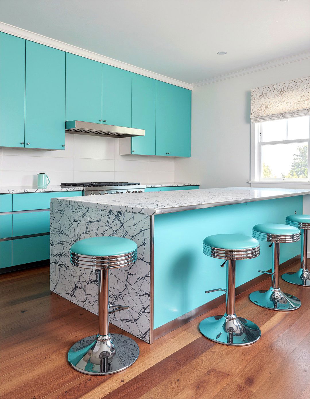 Retro Metal Edge Laminate - 30 laminate countertop kitchen ideas