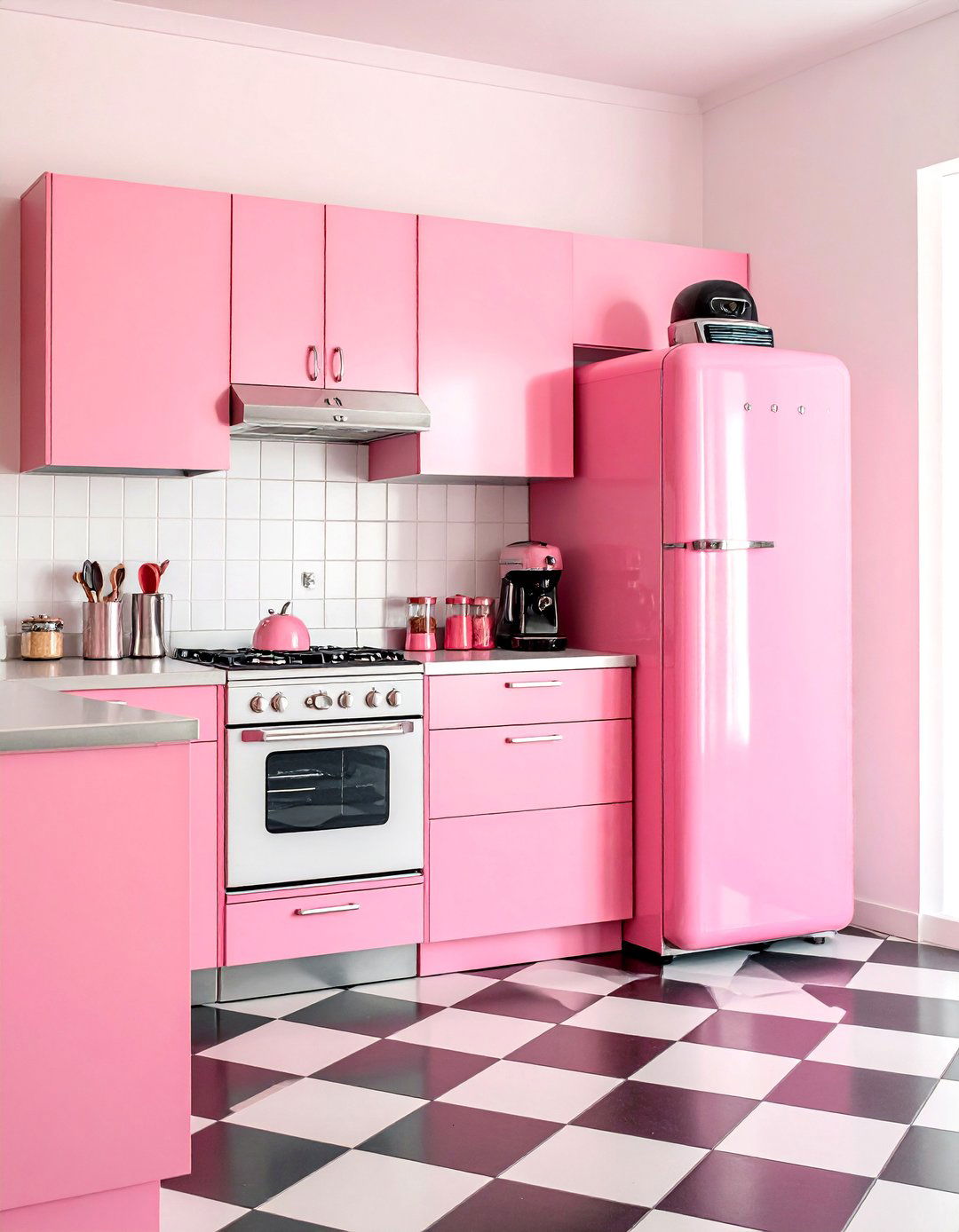 Retro Pink Kitchen - 30 pink decor ideas