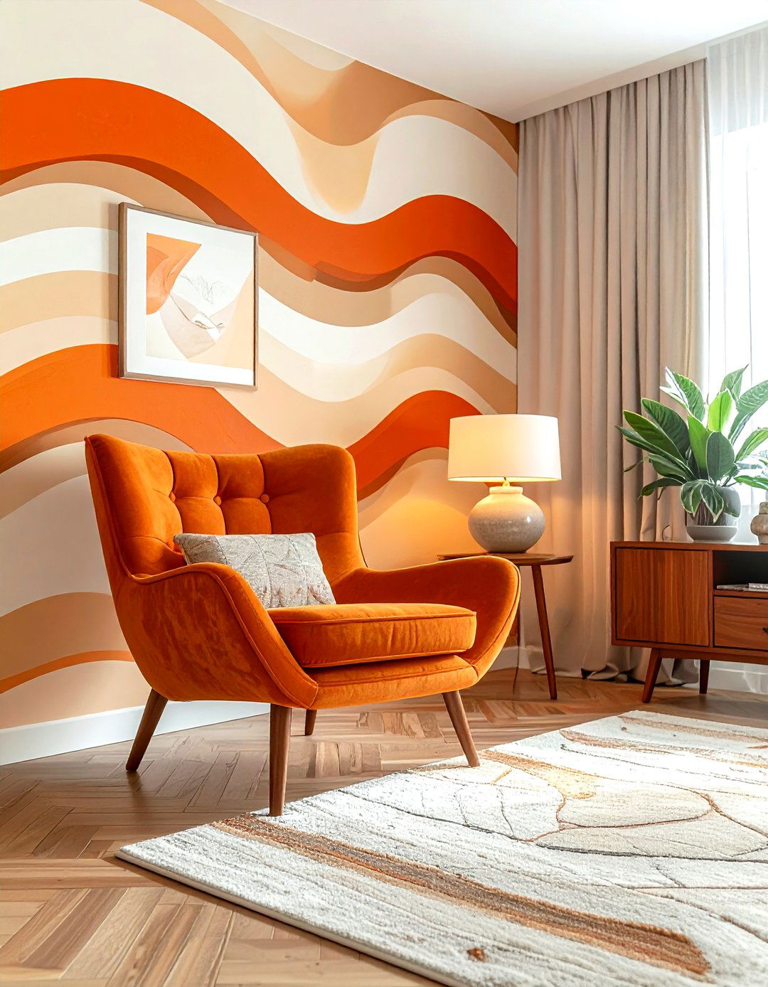 Retro Wallpaper - 30 living room peel and stick wallpapers