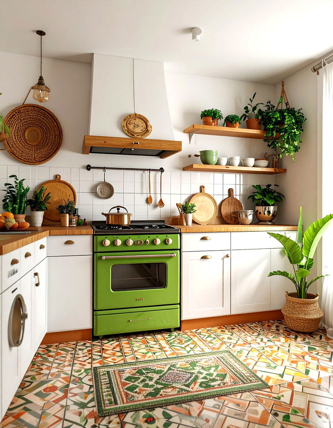 Retro boho kitchen - 30 boho kitchen ideas