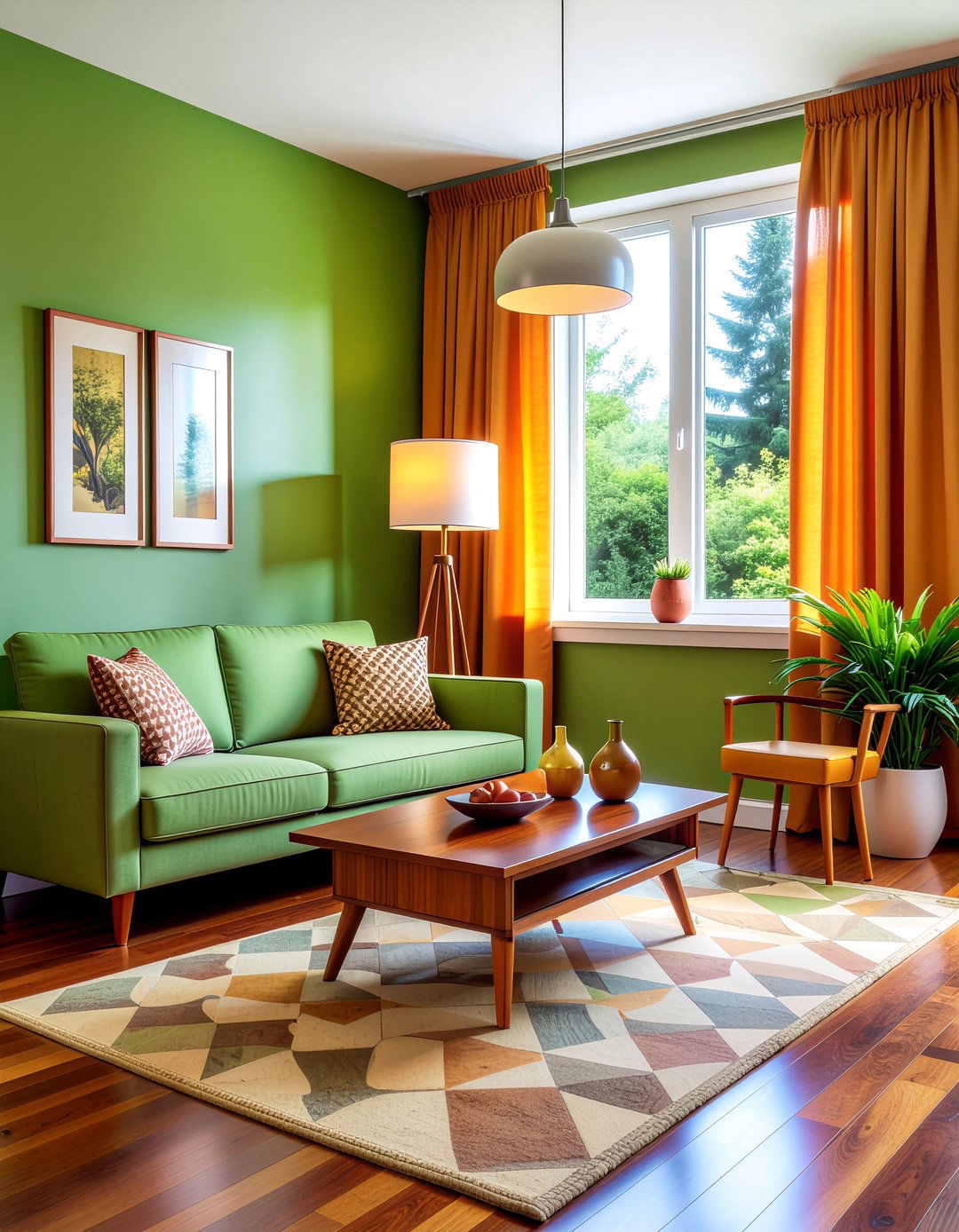 Retro colorful living room - 30 colorful living room ideas