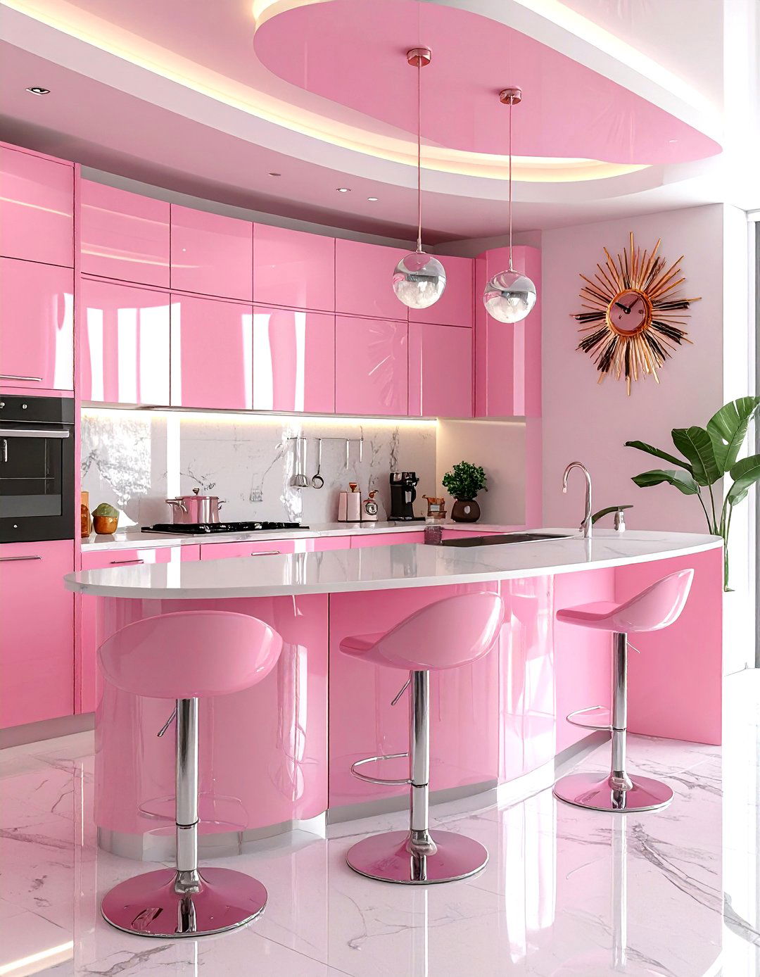 Retro glam kitchen - 30 Hollywood regency kitchen ideas