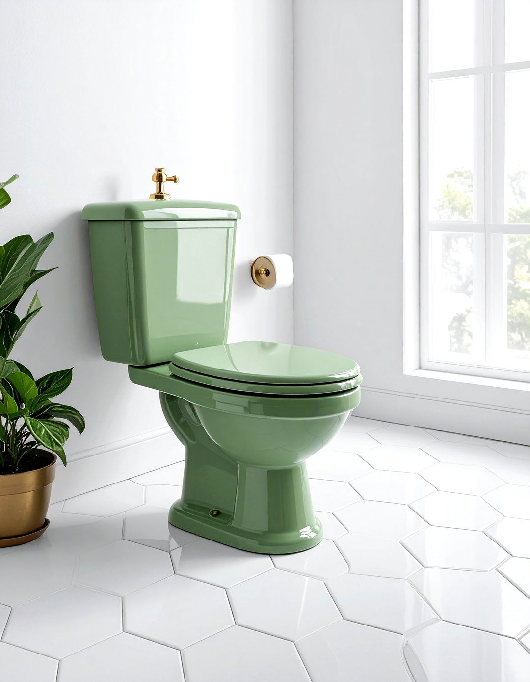 Retro green bidet toilet - 30 bidet toilet ideas