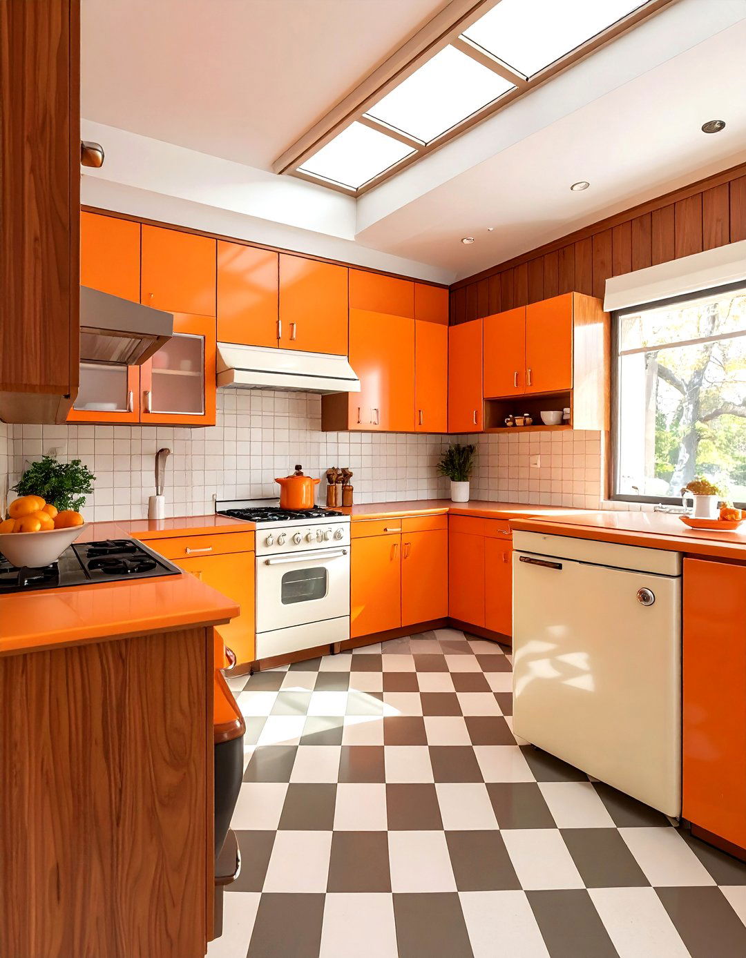 Retro orange kitchen - 30 bright orange kitchen ideas