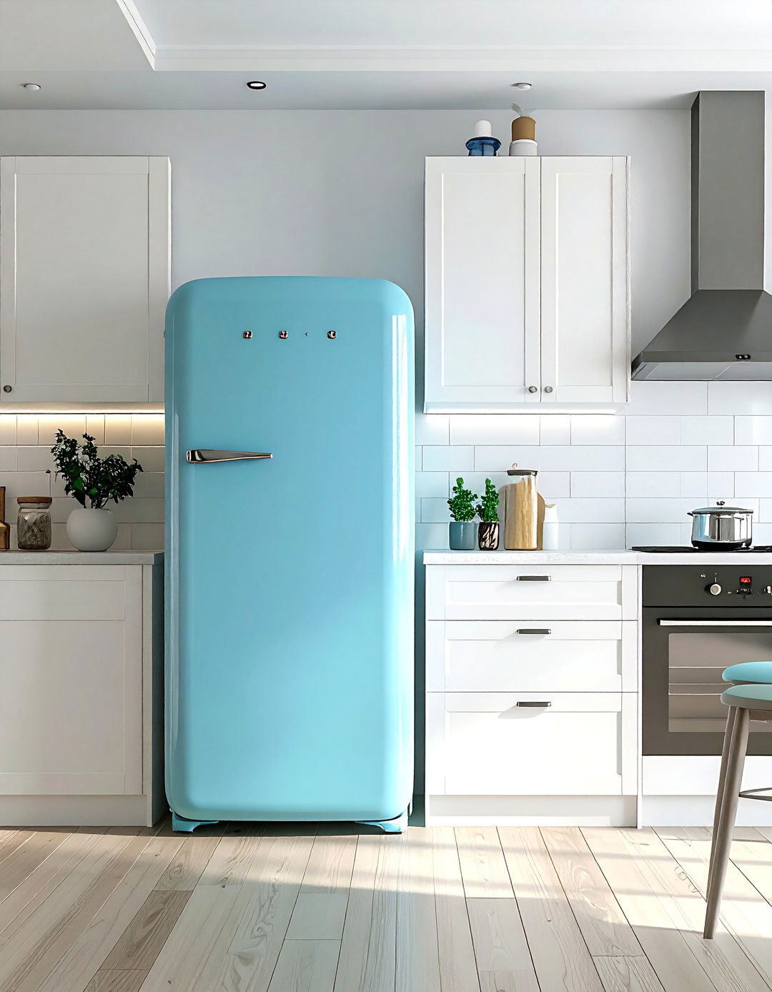 Retro refrigerator - 30 retro home decor ideas