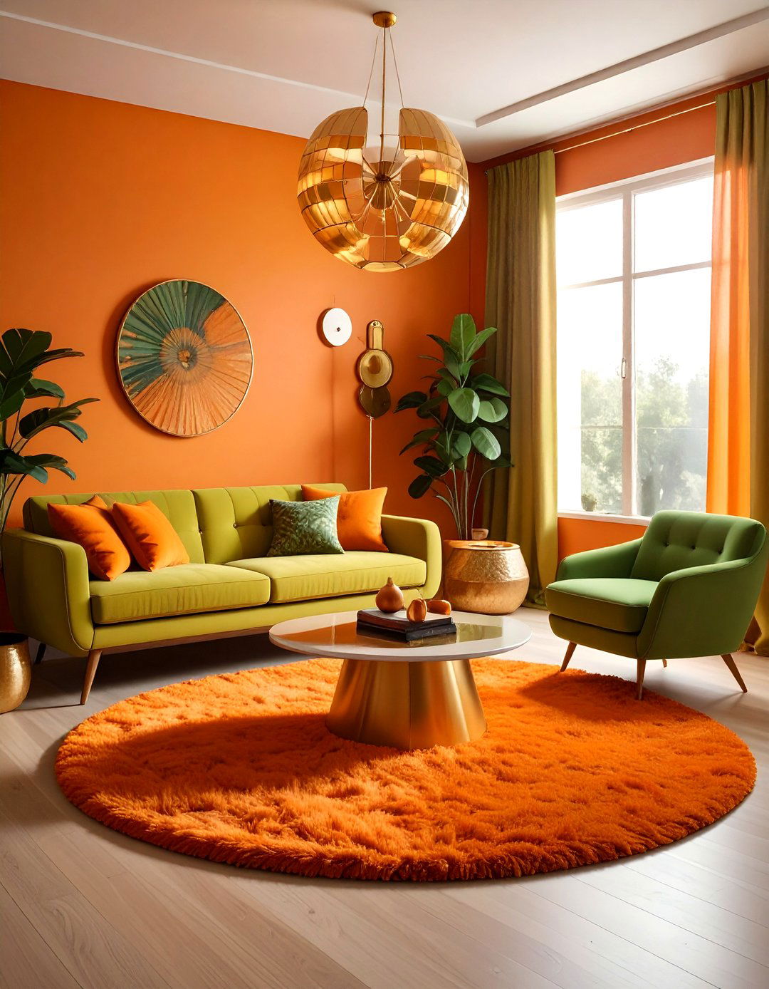 Retro s Orange Living Room - 30 orange living room ideas