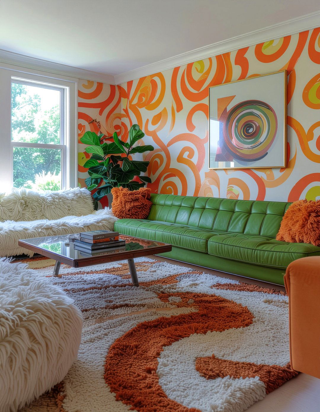 Retro s Wallpaper - 30 living room vintage wallpapers