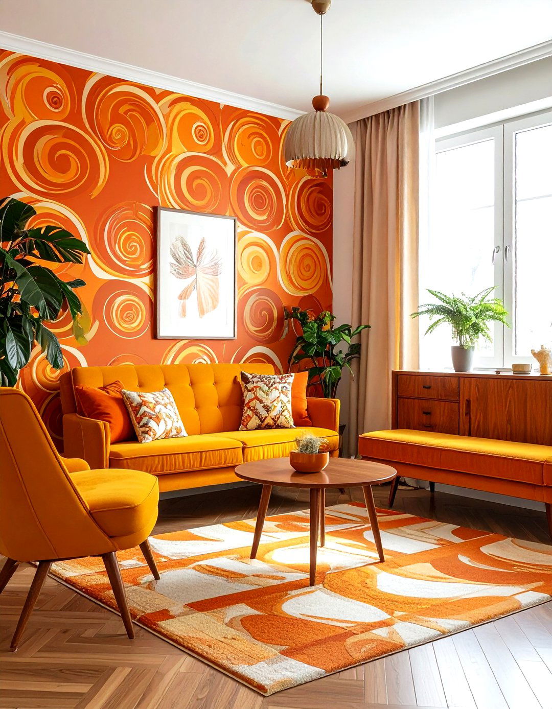 Retro s Wallpaper Living Room - 30 living room wallpaper ideas