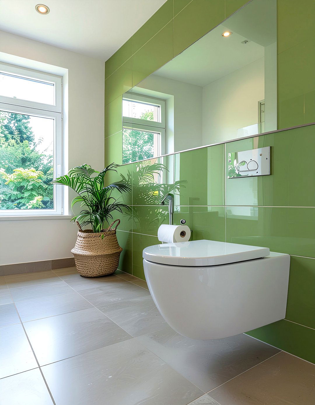 Retro s color palette modern fixtures - 30 bathroom era mixing ideas