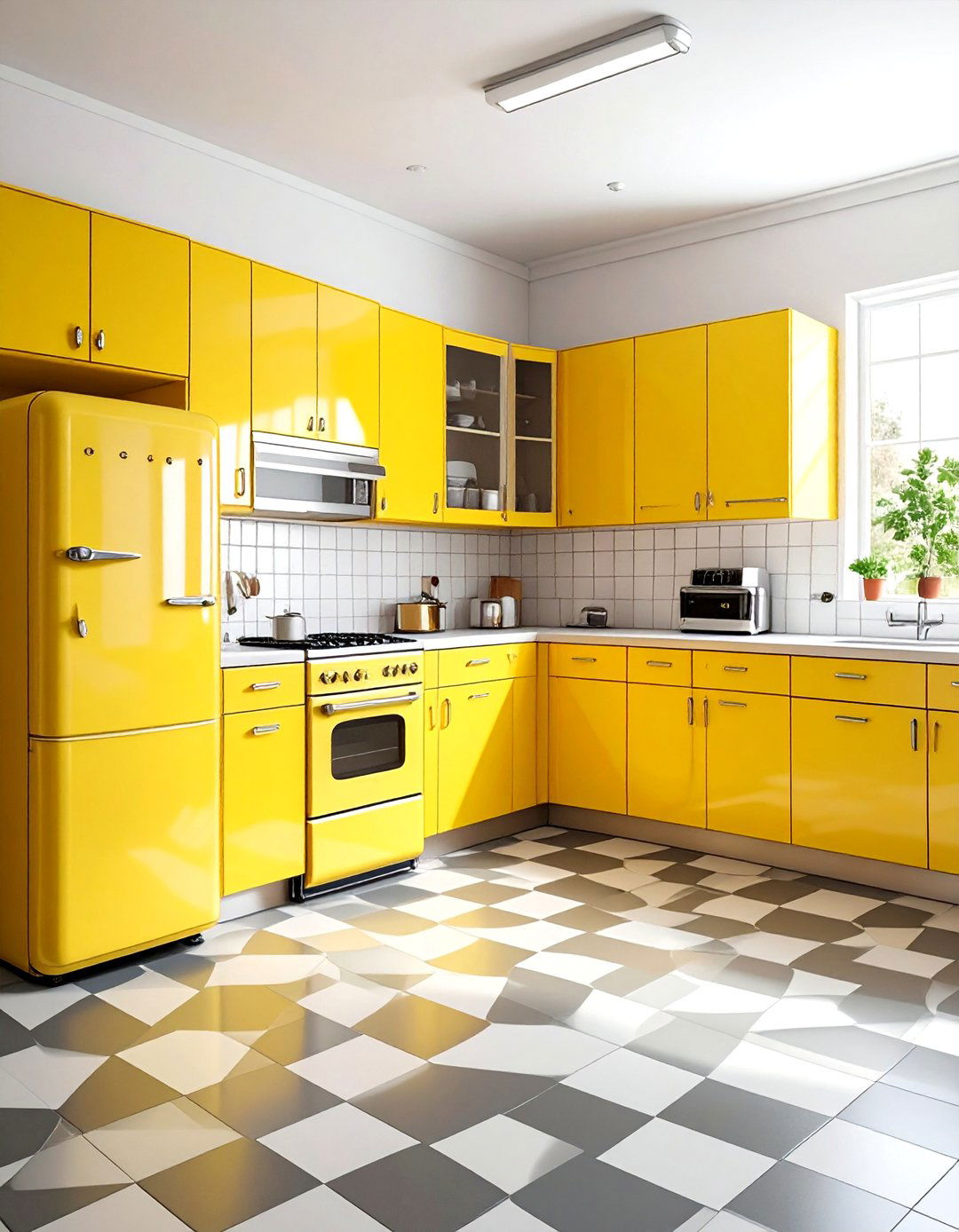Retro yellow kitchen - 30 bright yellow kitchen ideas