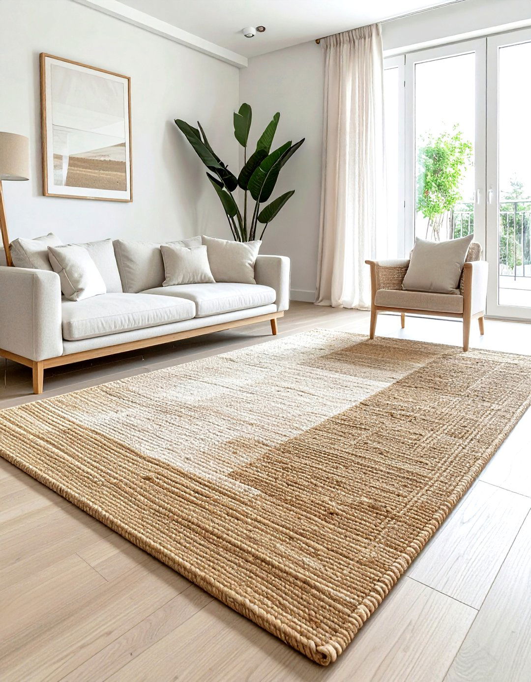 Reversible Jute Rug - 30 living room jute rugs