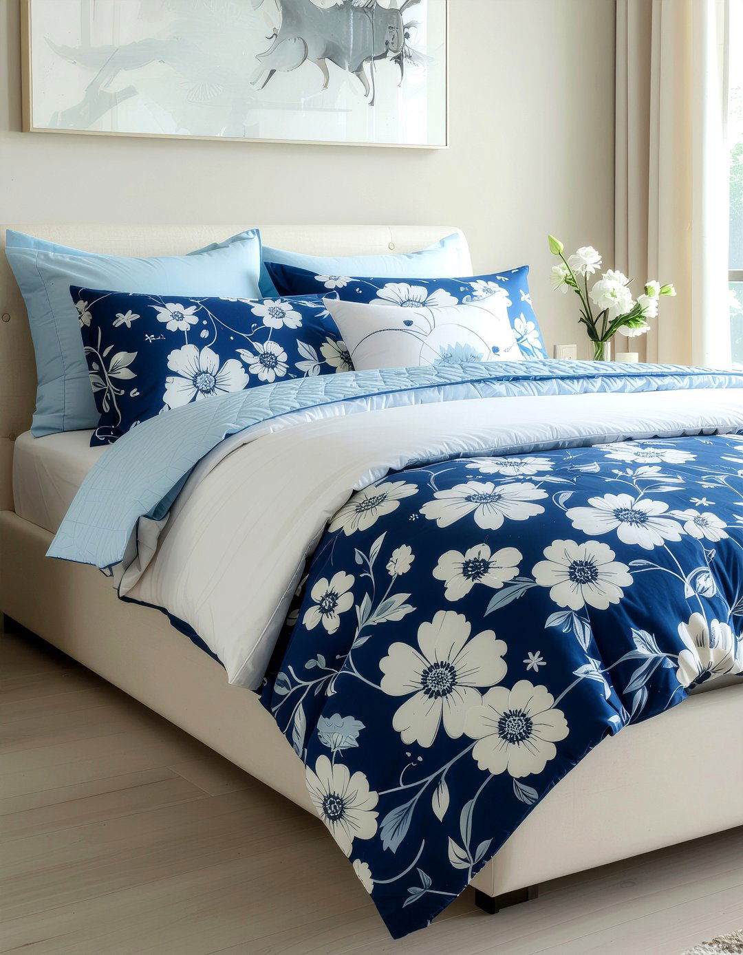 Reversible Quilted Coverlet - 30 quilted bedroom ideas