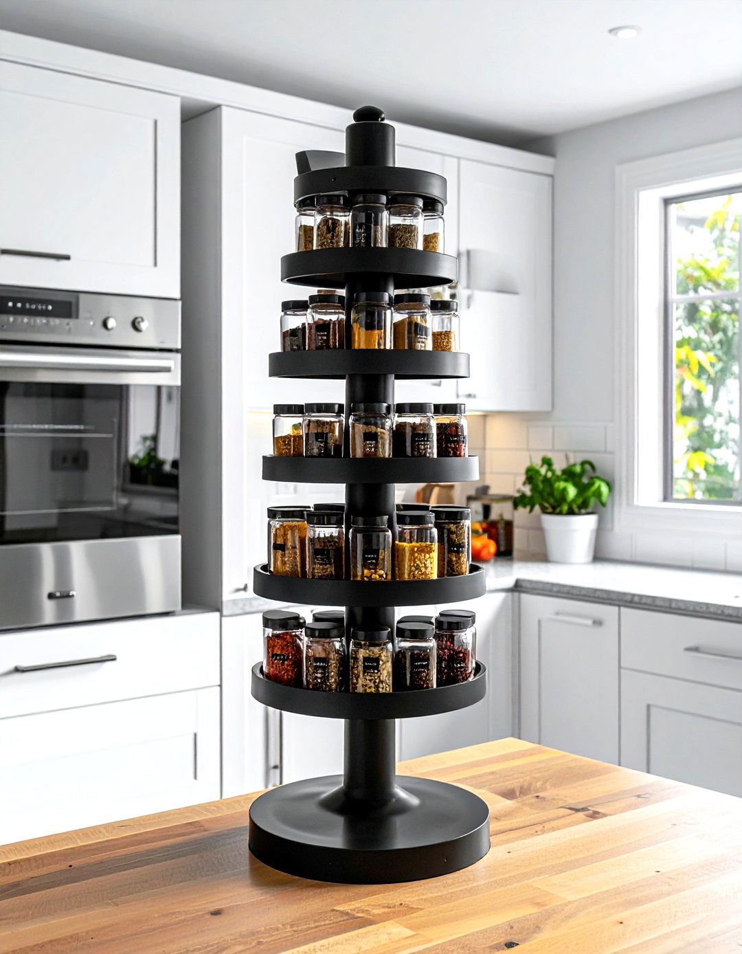 Revolving Spice Tower - 30 spice rack kitchen ideas