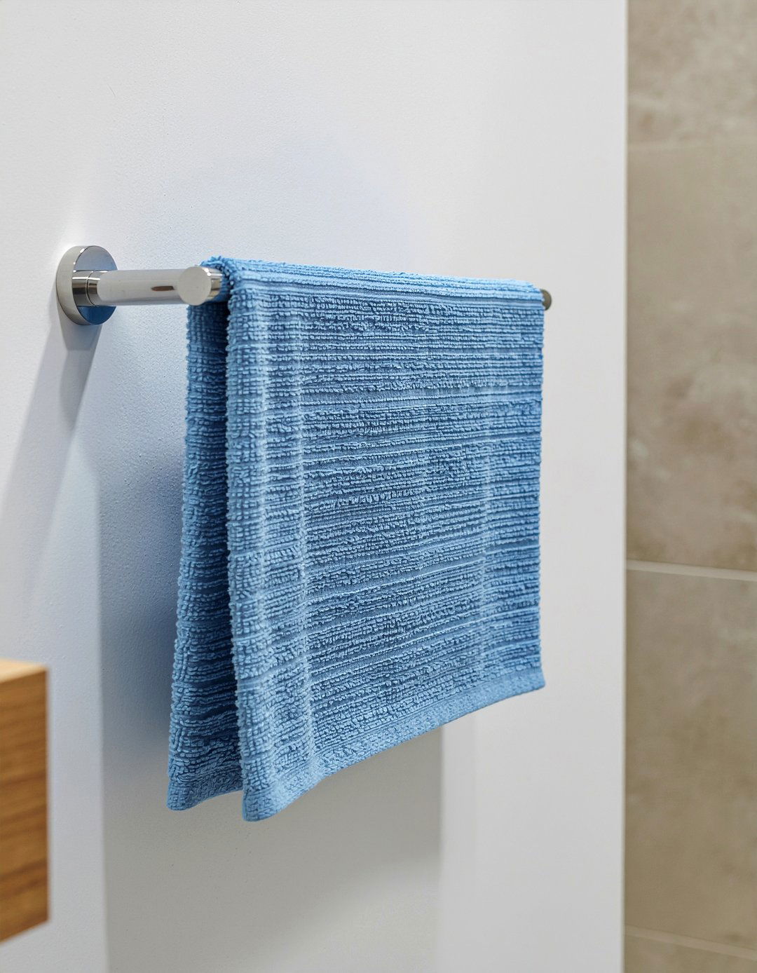 Ribbed Cotton Towel Display - 30 bathroom towel styling ideas