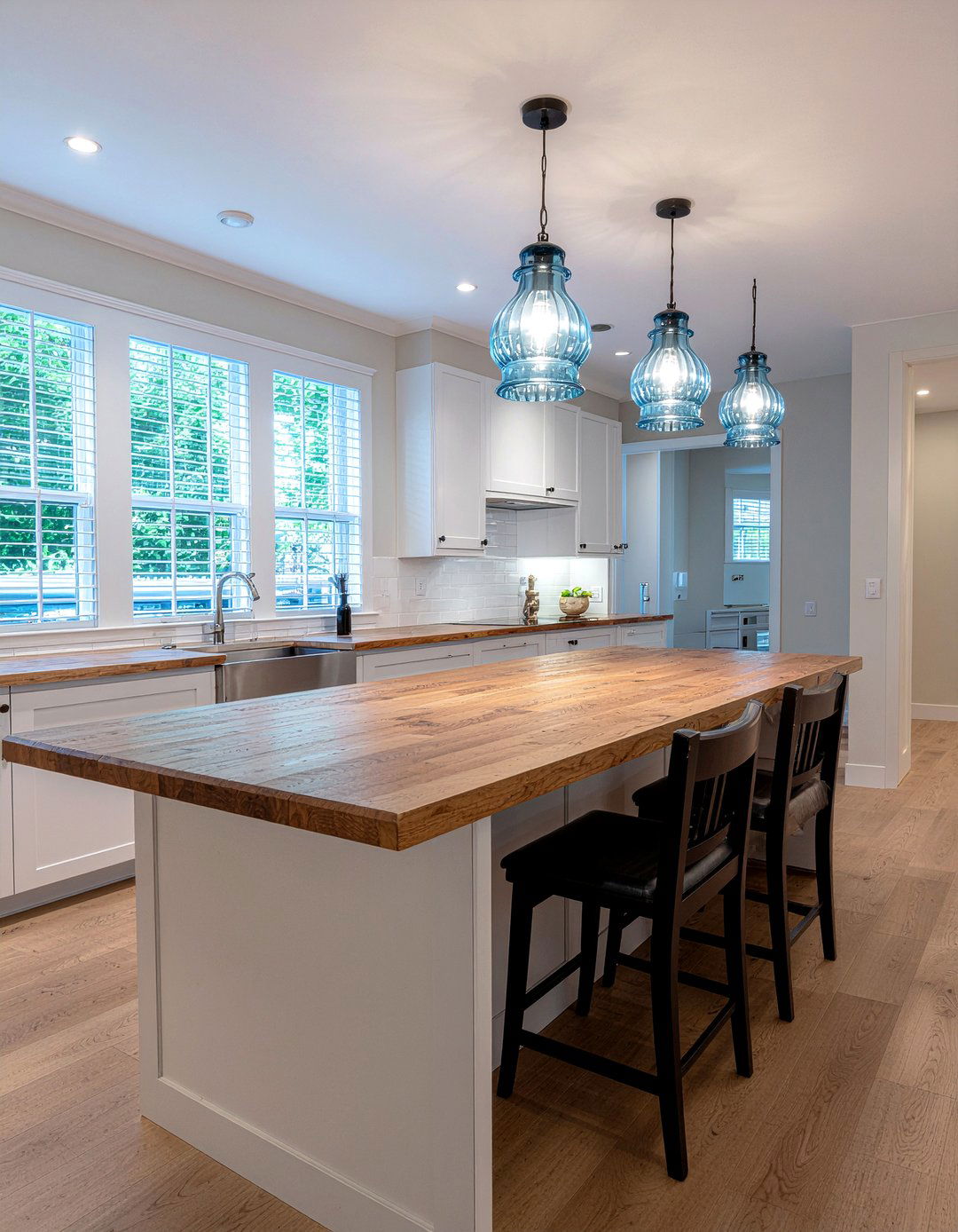 Ribbed Glass Lighting - 30 ambient lighting kitchen ideas