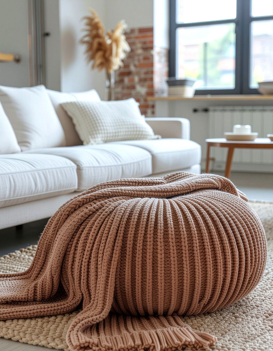Ribbed knit throw - 30 living room throws