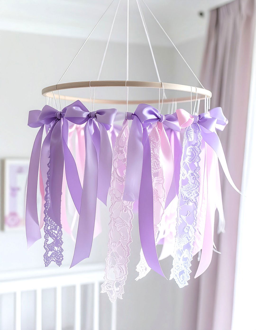 Ribbon Nursery Mobile - 30 nursery mobile ideas