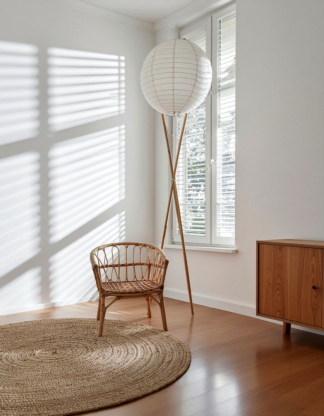 Rice Paper Floor Lamp - 30 living room Scandinavian furniture ideas