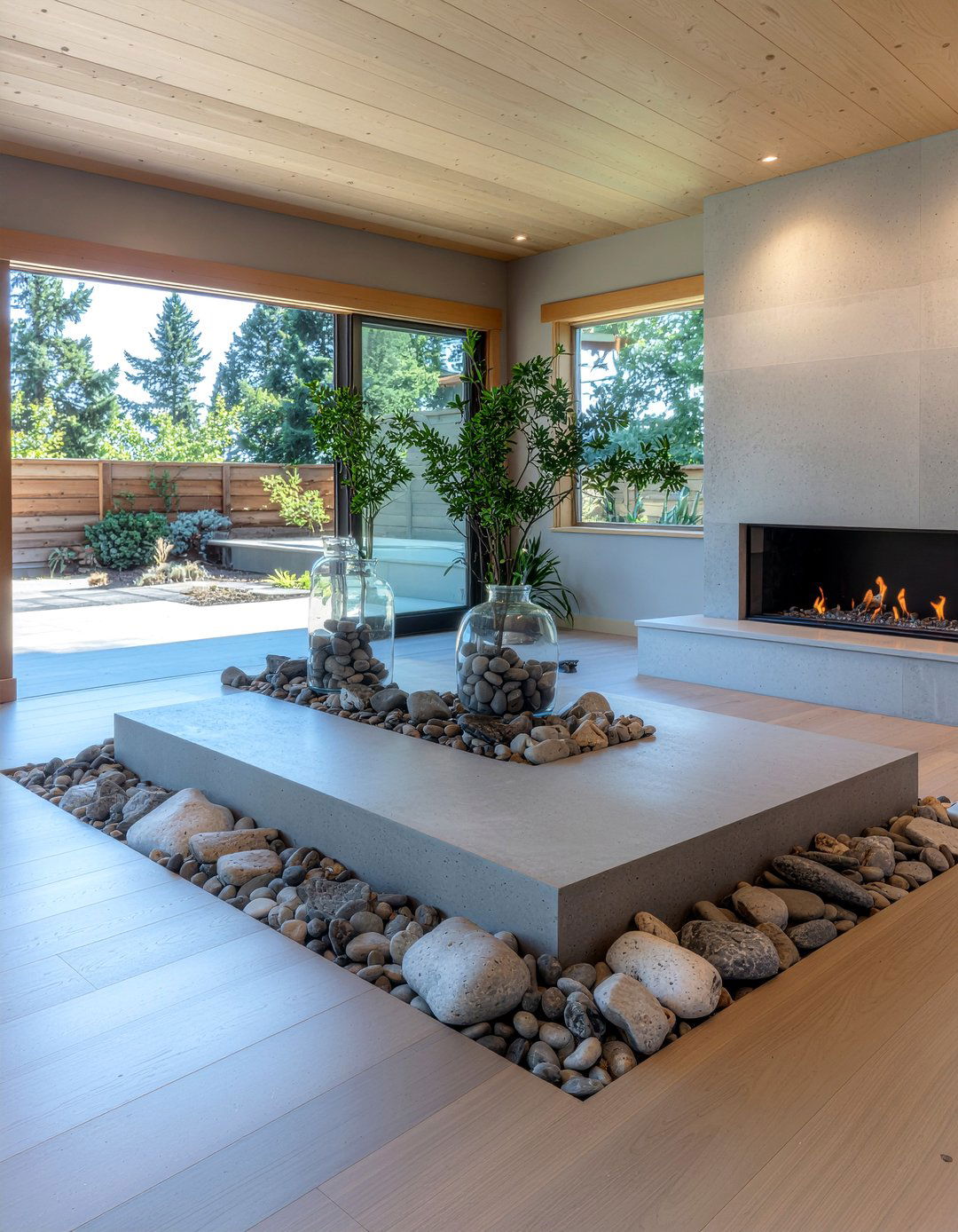 River Rock Decor Living Room - 30 nature themed living room ideas