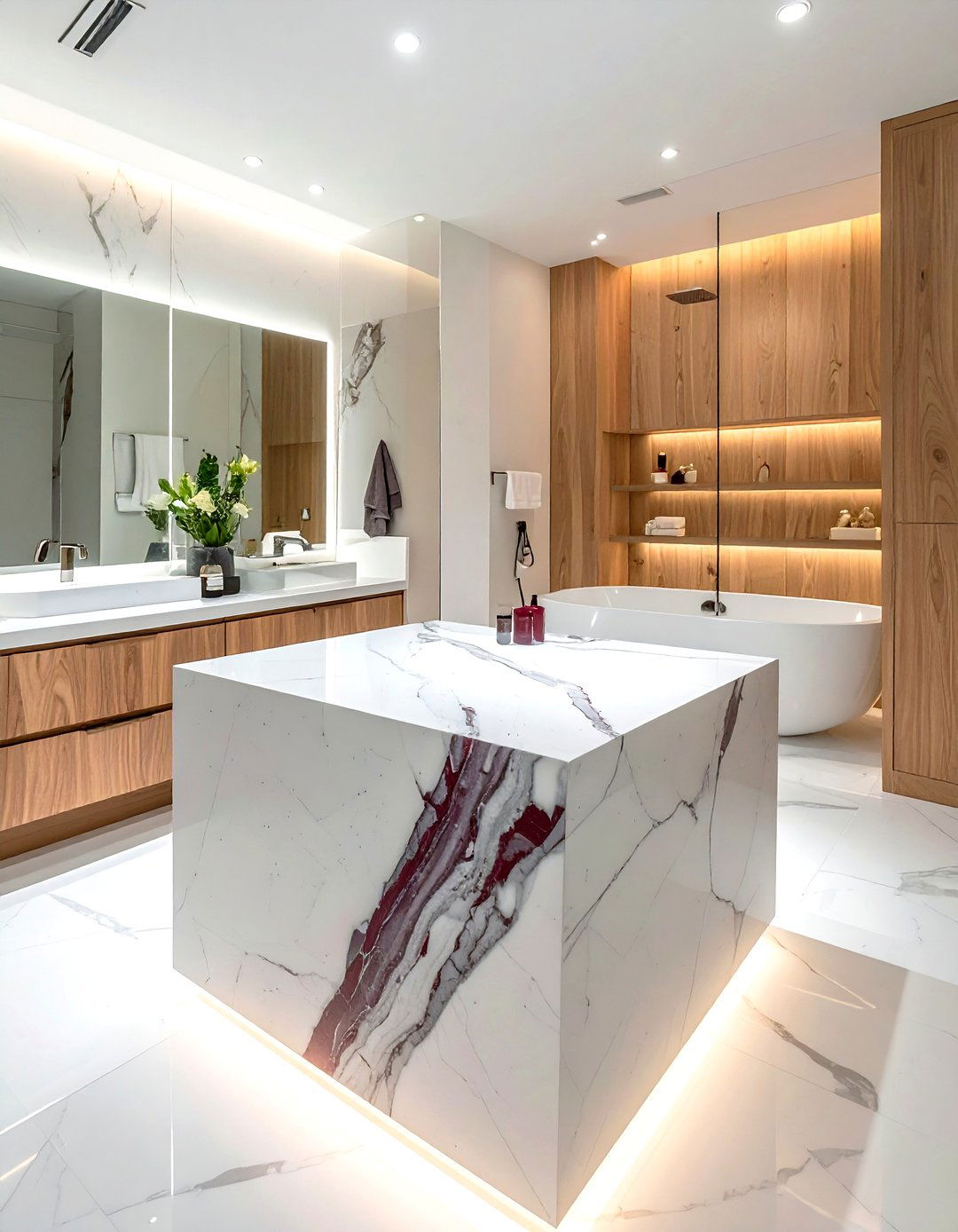 River White Granite - 30 granite countertop bathroom ideas